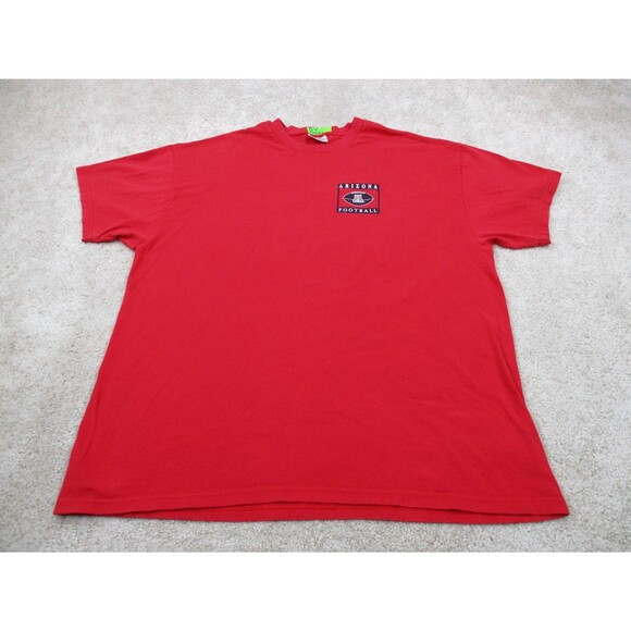 VINTAGE Arizona Wildcats Shirt Mens Extra Large XL Red Blue Football NCAA 90s - Picture 2 of 12